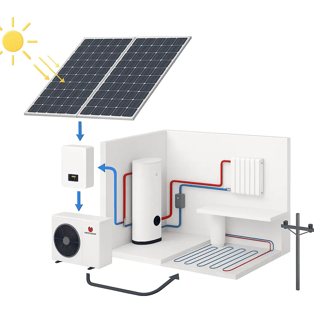 modelo-combinado circuito energia fotovoltaica